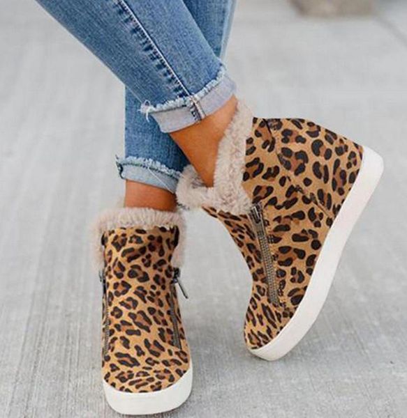

boots short flat bottom all-match snow women leisure sports non-slip thick warm cotton personality selling, Black