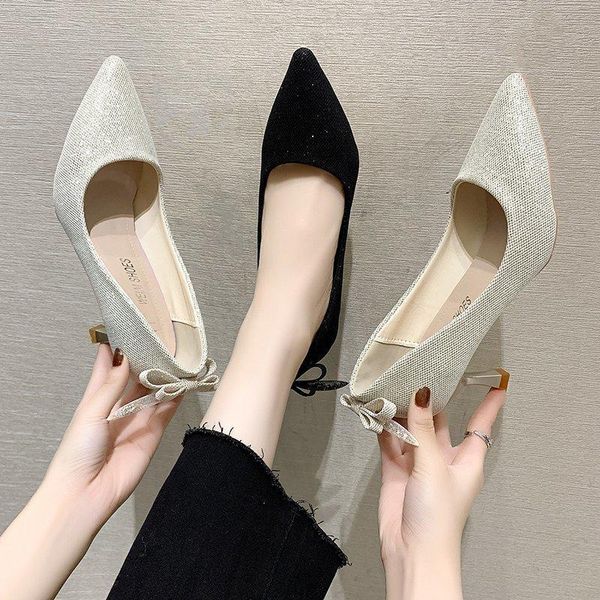 

spring ladies party wedding shoes high heels women pumps fashion classic black beige 2021 women's zapatos de mujer dress