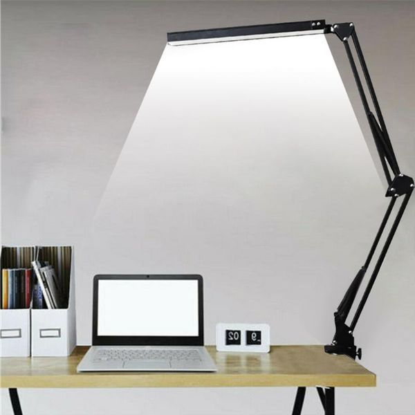 Katlanır metal masa lambası klipsi hafif kelepçe uzun kol karartma tablo 3 yatak odası oturma odası için renk okuma bilgisayar lambaları