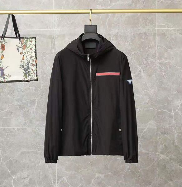 

mens jacket hooded spring autumn style for men women windbreaker coat long sleeves fashion jackets with zippers letters printed outwears coa, Black;brown