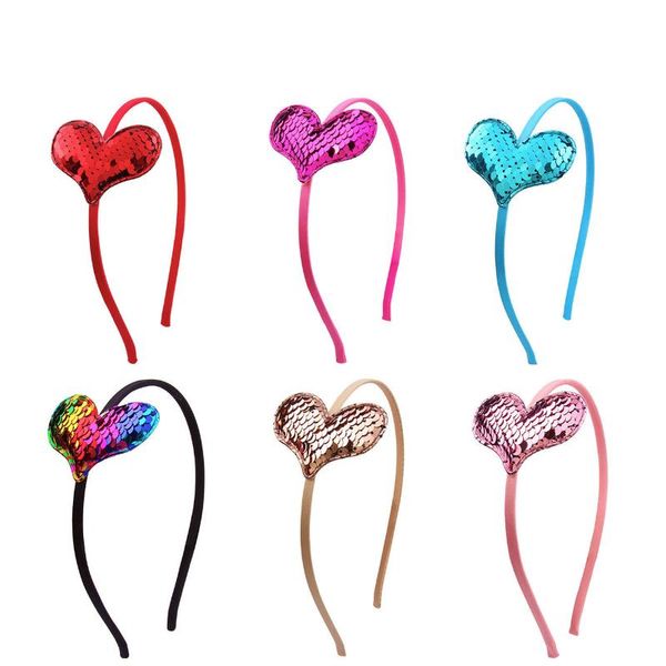 

hair accessories hoop valentine's day band peach heart headwear 5mm fine hairpin, Slivery;white