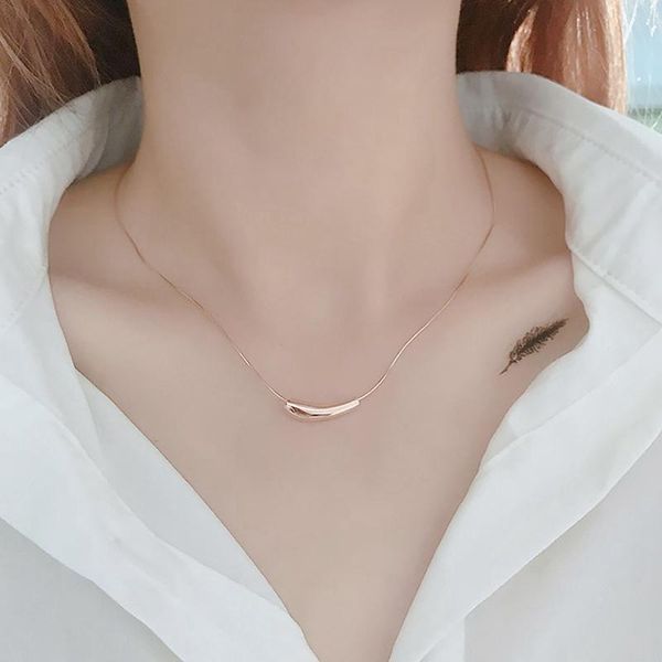 

chains female necklace fashion adjustable small eggplant decorative clavicle chain charm for women girls jewerly, Silver