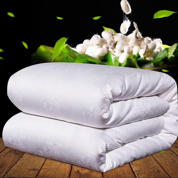 

comforters & sets cotton mulberry silk quilt core thickened autumn and winter 100% down alternative comforter queen