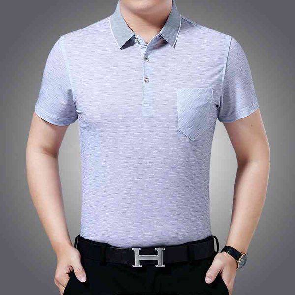 

2020 new summer ice daddy short sleeve lapel pocket t-shirt poio, White;black