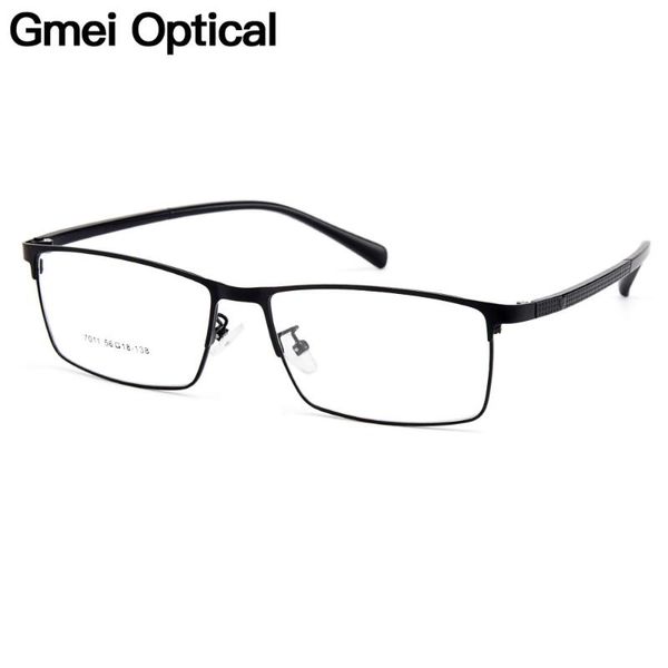 

fashion sunglasses frames gmei optical men titanium alloy eyeglasses for eyewear flexible temples legs ip electroplating spectacles y7011, Black