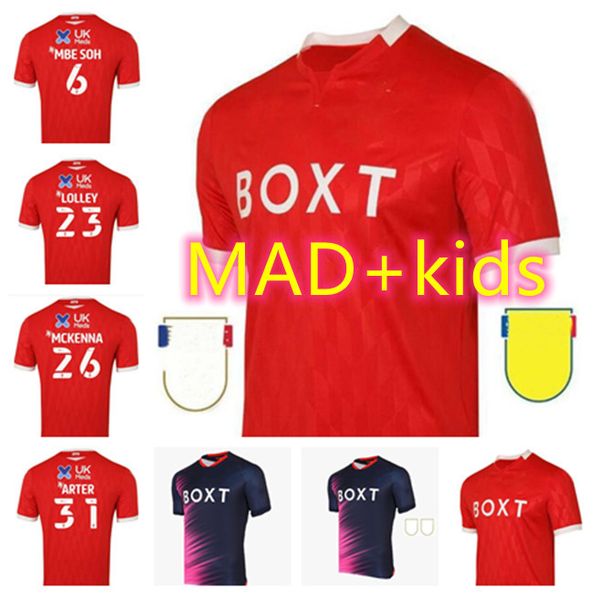 

man kids kit 21 22 nottingham grabban soccer jerseys lolley 2021 2022 forest ameobi mighten krovinovic football shirt taylor arter jersey, Black;yellow
