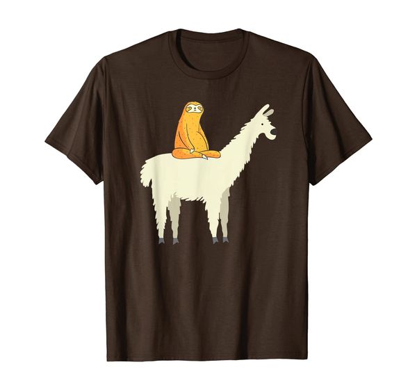 

Cute Llama and Sloth Friends Adorable Animals T-Shirt, White;black
