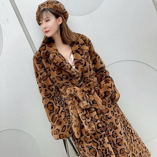 

women's fur & faux 2021 winter women real rex hatÂ fashion leopard beret, Black