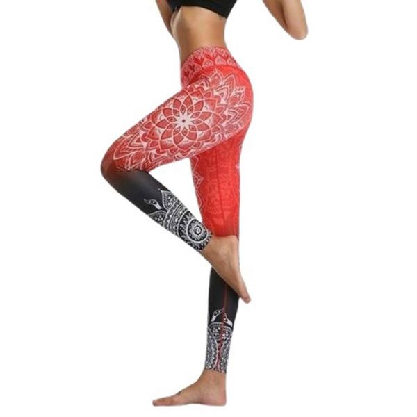 

yoga outfit women's seamless print pant high waist gym workout tights belly control fitness running leggings bulifting #yj