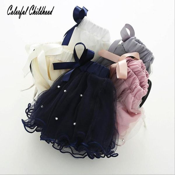 

skirts 2-6yrs children skirt elegant pearl embroidery tutu kids toddler party wedding tulle puffy for girls clothes summer, Blue