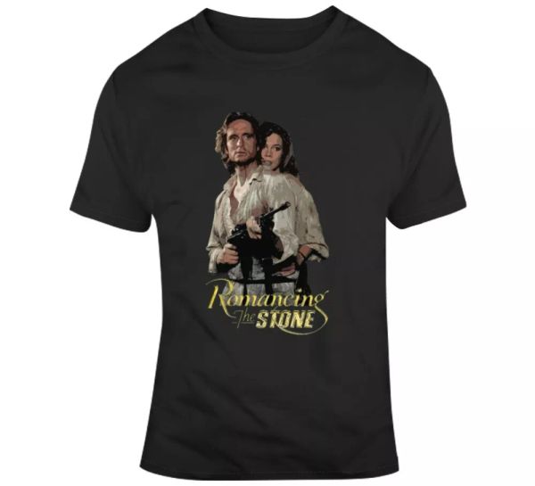 

romancing the stone douglas turner movie fan t shirt, White;black