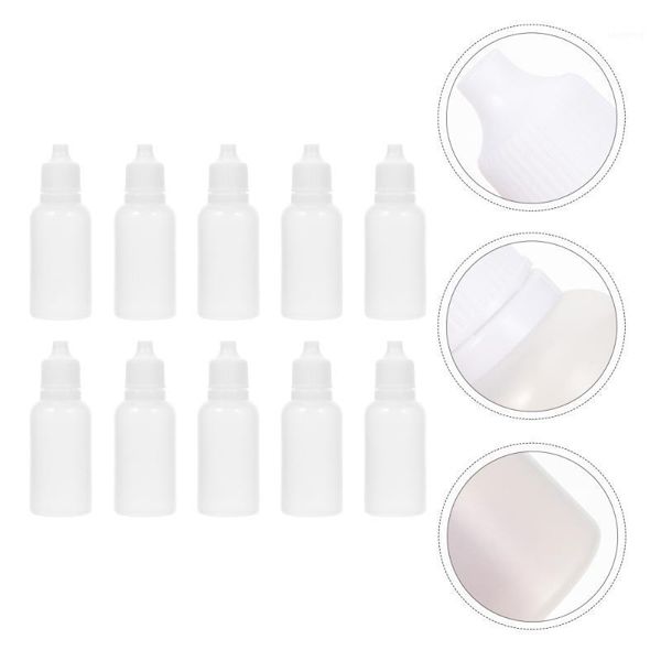 

50pcs portable empty eye liquid bottle 20ml refillable dropper dispenser storage bottles & jars