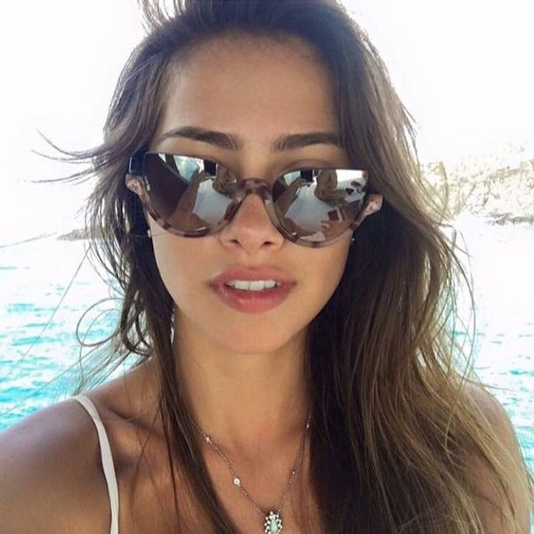

fashion designer small frame sunglasses vintage women sun glasses cat eye gradient eyewear uv400 97174, White;black