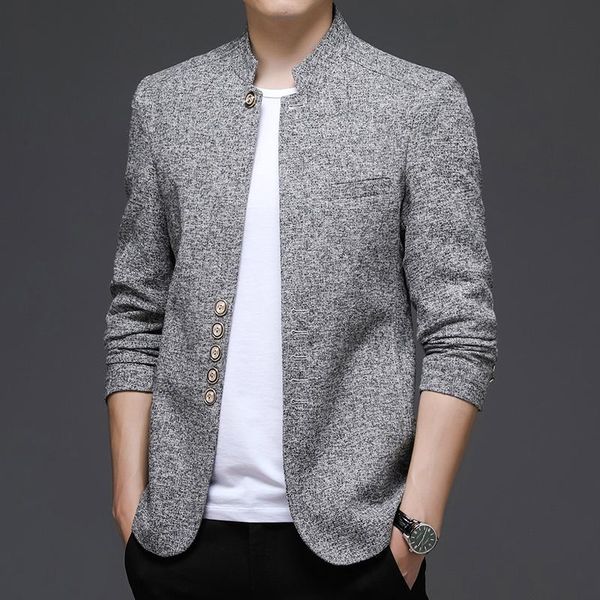 

men's jackets solid color jacket men stand collar slim fit casual coats spring autumn casaco masculino drop j698, Black;brown