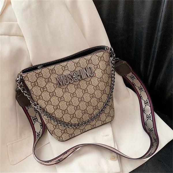 

sale 90% off advanced sense bucket bag new fashion women's printing broadband small versatile texture one shoulder messenger bag