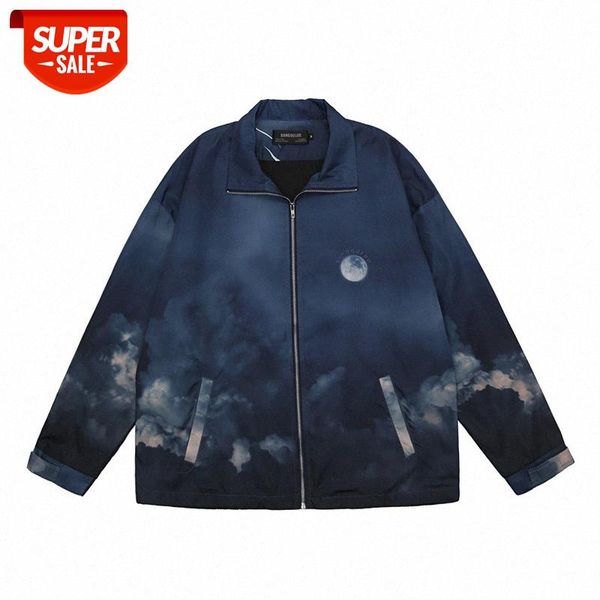 

men's street loose trend hip-hop printed jacket windbreaker #id9d, Black;brown