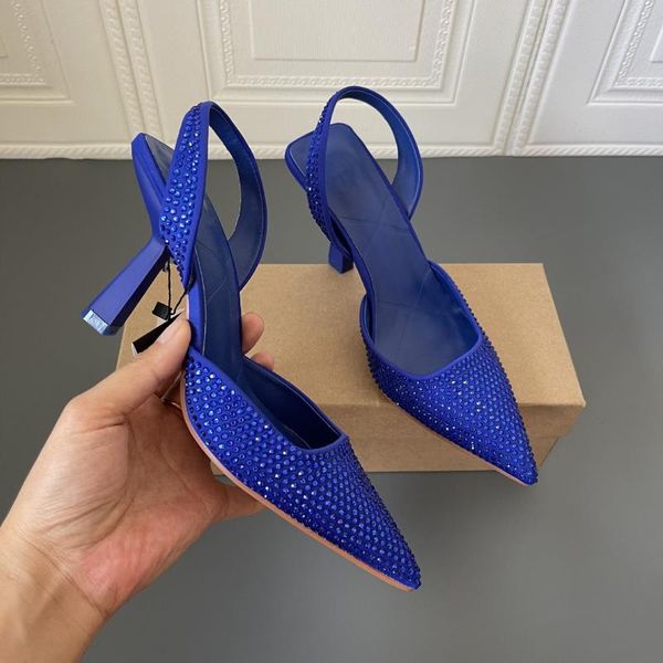 

dress shoes 2022 metallic slingback high heeled women vcut vamp party pump woman fashion long pointed toe heels black sandal5095511