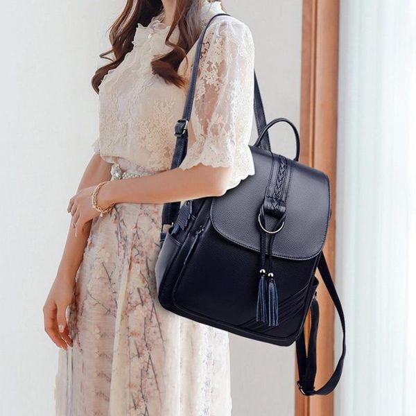 

mini backpacks women pu leather cute small backpack black for teen girl