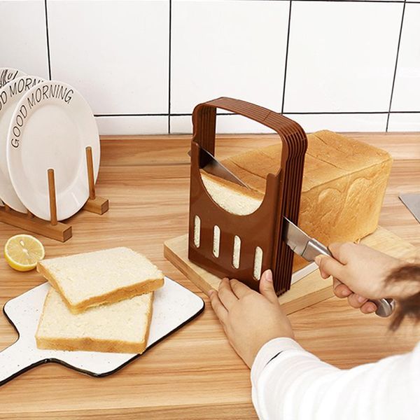 

baking & pastry tools kitchen accessories bread slicer toast cutting rack household square bag with knife cake