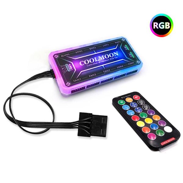 

12cm control box pc case silent gaming heatsink fast cpu deskcomputer hydraulic bearing rgb cooling fan easy install fans & coolings