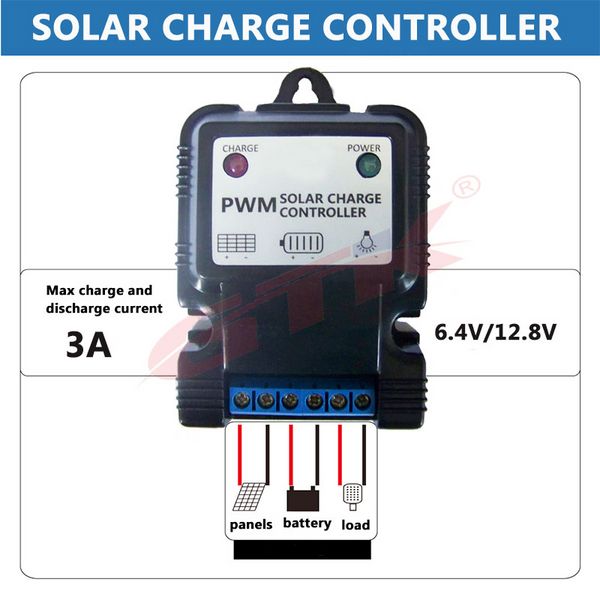 GTK Lithium lifepo4 VERWENDEN 2S 6,4 V 4S 12,8 V 3A solar ladegerät controller 12V 10A Automatische erkennung von smart ladegerät Monitor licht