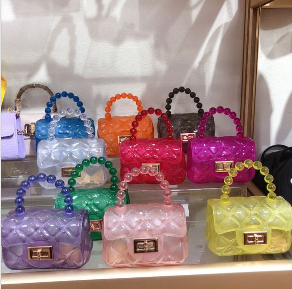 Mini borsa per bambini in gelatina di alta qualità per bambini portamonete borsa per rossetto borsa per ragazze 10 colori a scelta