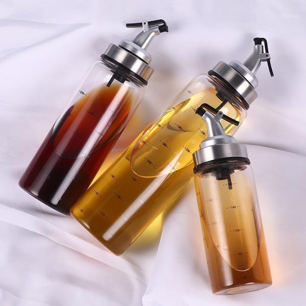 

storage bottles & jars kitchen high borosilicate oil pot automatic opening and closing seasoning leak-proof seasoningvinegar sauce bottle