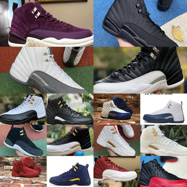 

ovo white university gold 12 basketball shoes indigo cny cherry 12s reverse fiba flu game gym red french blue playoff mens sneakers 839lh