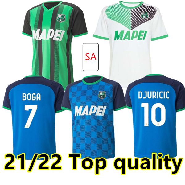 

21 22 sassuolo soccer jerseys caputo traore muldur berardi djuricic home away 3rd football shirt m.lopez boga defrel locatelli ricci obiang, Black;yellow