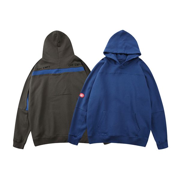 

caec vs empt hoodies 1:1 quality cotton c. and sweatshirt man woman kanye west hip cavempt hoodie, Black