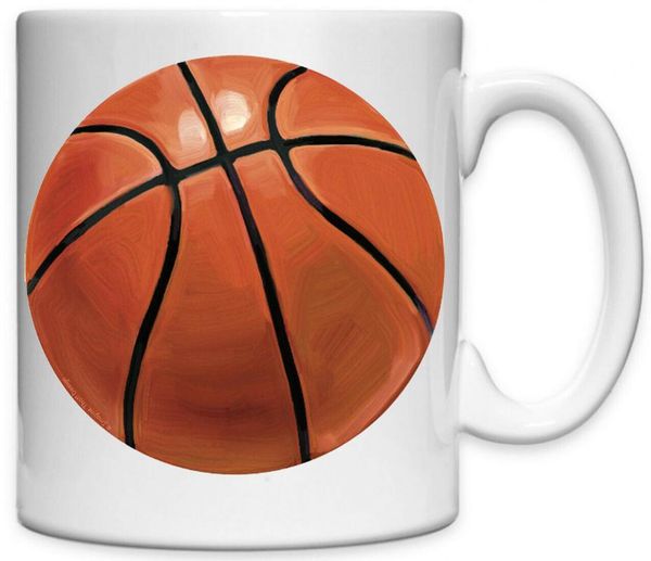 

mugs basketball painting style ball graphic ceramic tea coffee mug