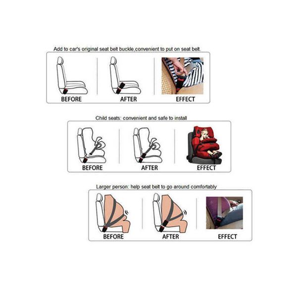 1PC Cinturão de segurança do carro de carro Extender a canto do cinto de segurança Extensão do cinto de fivela de fivela de fivela de fivela com cinto de segurança Acessórios de carro 323d