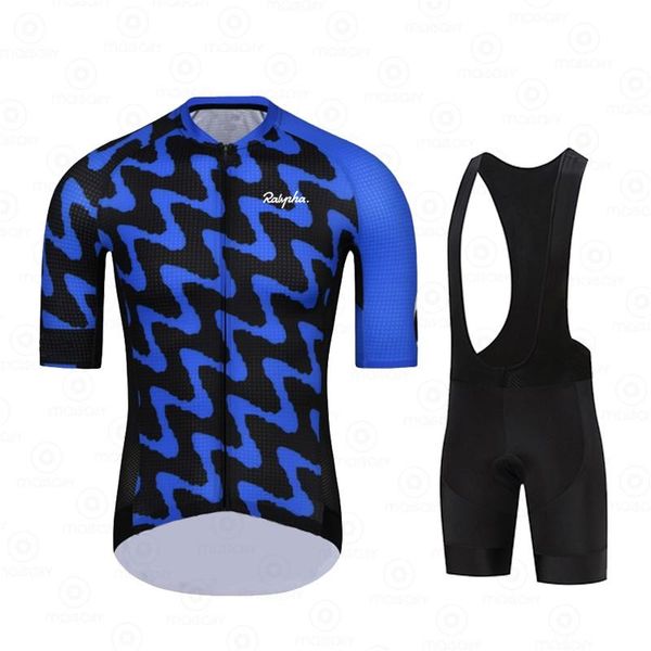 

racing sets 2021 bicycle pro team men suit ralvpha triathlon bike wear quick dry jersey ropa ciclismo cycling clothing, Black;blue