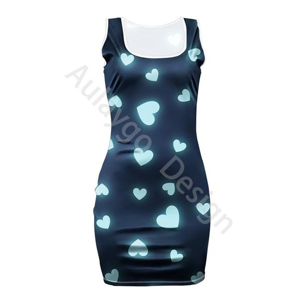 

casual dresses love design tight dress sleeveless square summer clothes for women 2021 large size elastic female party short, Black;gray