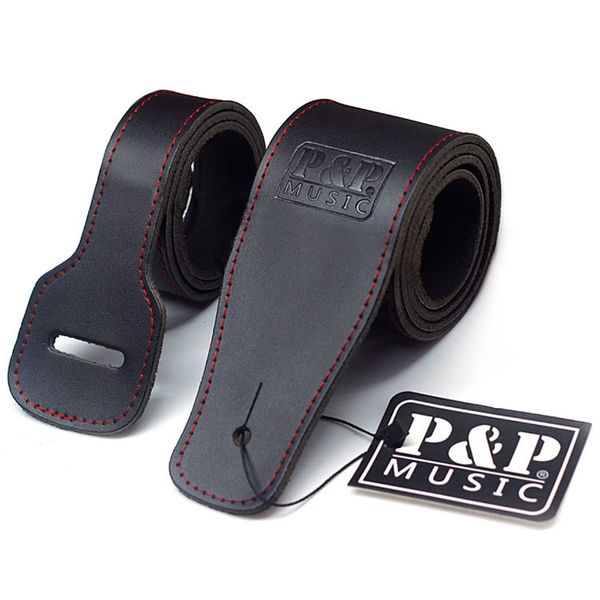 

high-end real leather electric acoustic strap soft widened design black