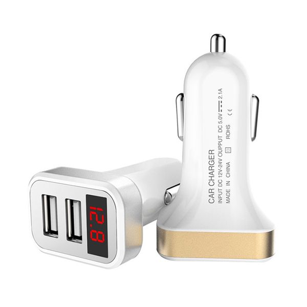 Para iPhone 6S 6PLUS SE para Samsung S6 S5 S5 S4 Telefones Móveis Tablets Cabo 2-Ports USB Saída Car carregador 2.4A Max Custo Rápido