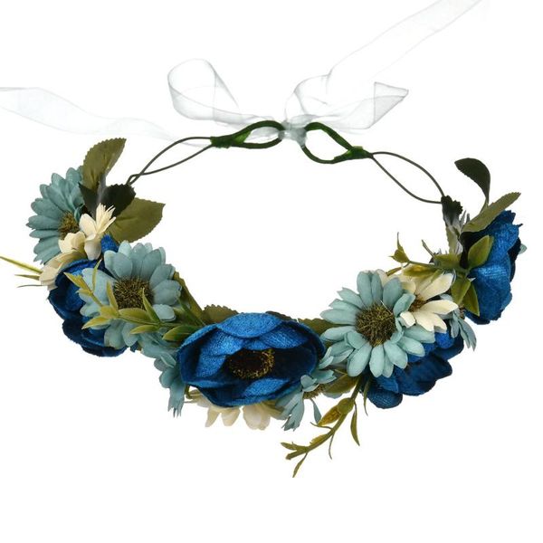

fabric rose flowers headband headwrap elegant flower hairband bridesmaid wedding birthday party hair accessories favor