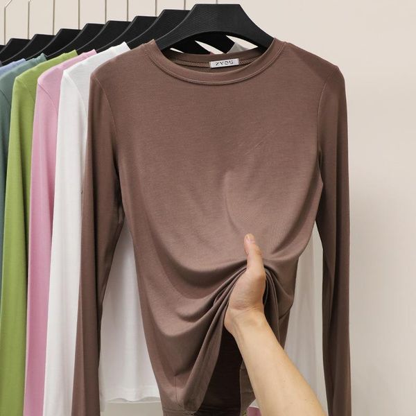 

women's t-shirt plus size harajuku autumn long sleeve t shirt women korean style clothes fashion casual o-neck solid full woman tshirt, White