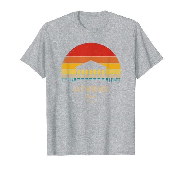 

athens - vintage greece souvenir t-shirt, White;black