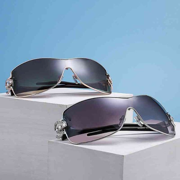 

summer sunglasses brand designer diamond crystal for women one piece shades visor oculos top, White;black