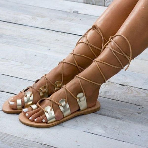 

summer gladiator lace up flat women sandals cross strappy open toe ladies shoes roman ankle strap beach big size1, Black