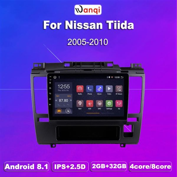 

player wan qi android 8.1 2g 32g rom 9 inch hd touch screen gps navigation radio for 2005-2010 tiida car dvd