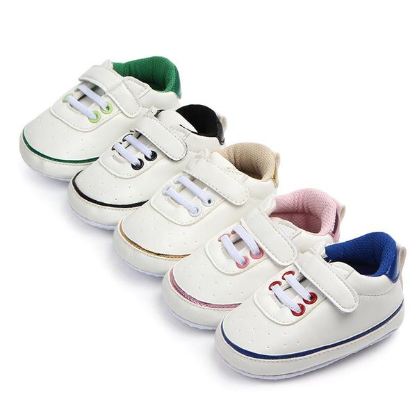 

first walkers arrival 5 colors infant soft sole pu leather crib elastic band brand child baby casual shoes 0-18 months
