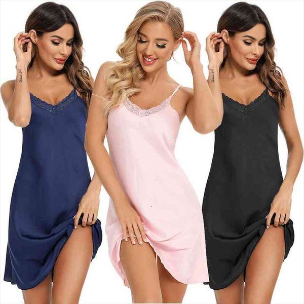 

nightdress lace lingerie womens sleepwears nightwear underwear dress dames underclothes women, Black;red