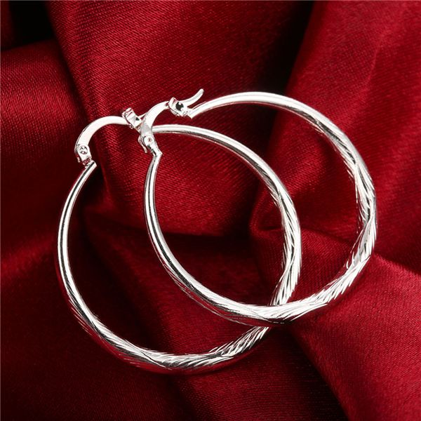 

women's sterling silver plated round big fish pattern earrings hoop & huggie gsse292 fashion 925 silver plate earring gift, Golden;silver