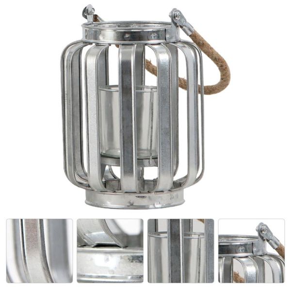 

candle holders 1pc hollow-out iron sheet candlestick bar industrial style candleholder silver