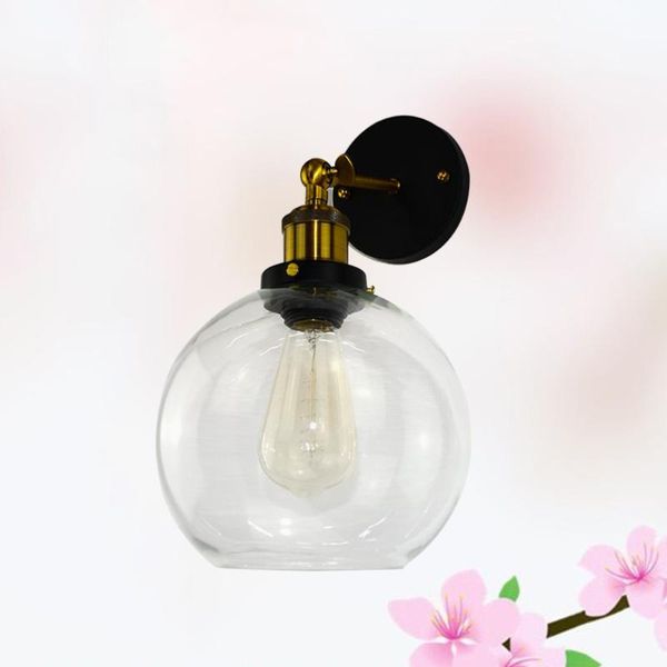 

15cm diameter glass round shape wall hanging light lamp