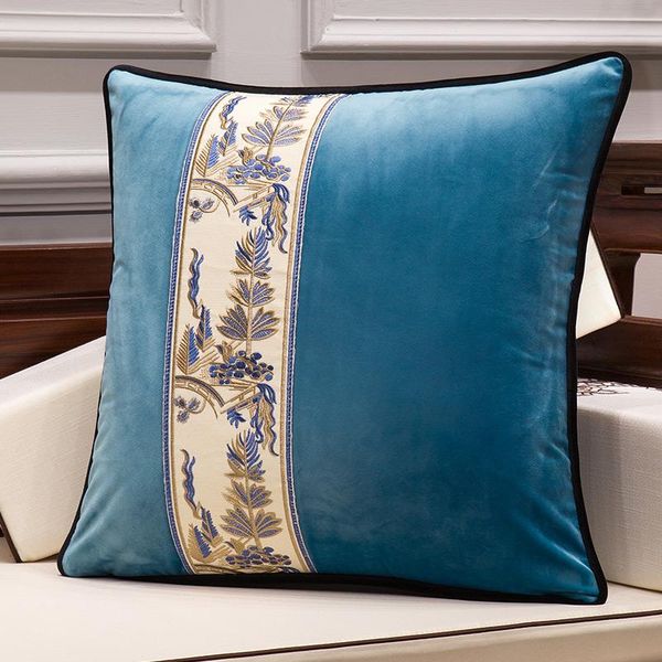 

cushion/decorative pillow velvet cushion cover luxury european blue pillowcase home decorative sofa throw