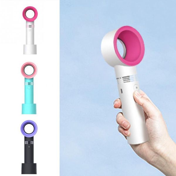 

electric fans 2021 mini fan usb rechargeable portable bladeless handheld no leaf cooling summer air cooler 3 speeds adjustable