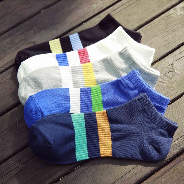 

socks special men's cotton boat gifts, Black;white